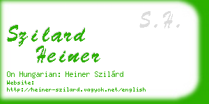 szilard heiner business card