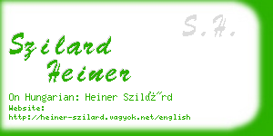 szilard heiner business card